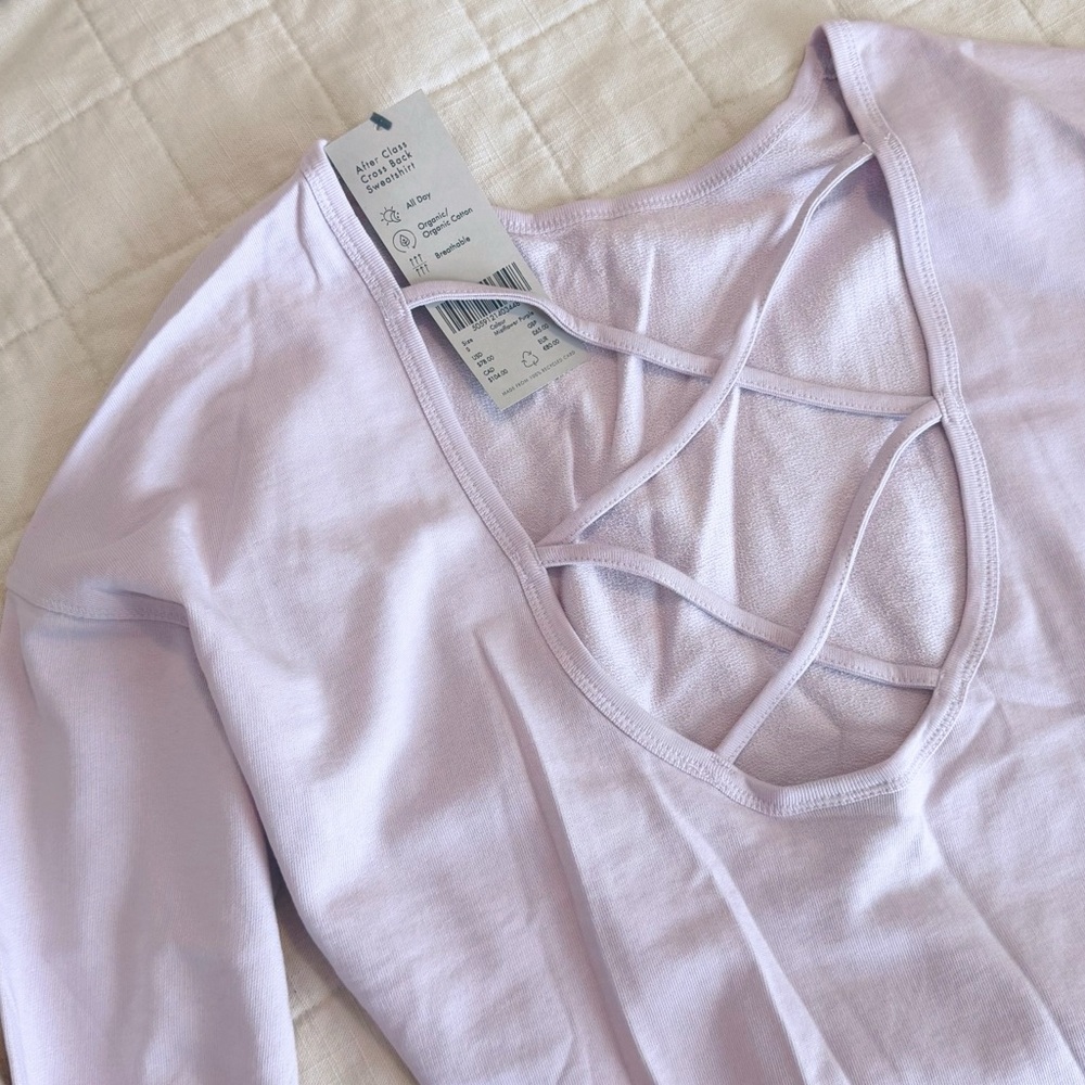 sale | sweaty betty | after class cross back sweatshirt